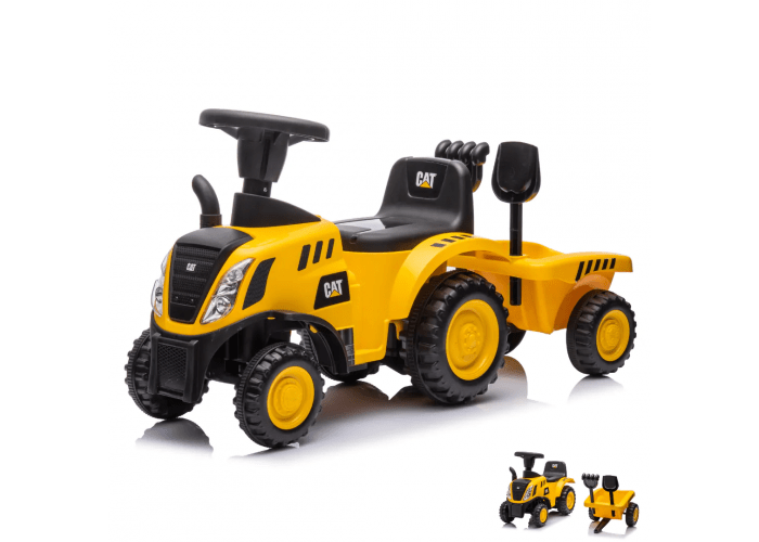 CAT Foot-to-Floor Tractor with Trailer - Yellow