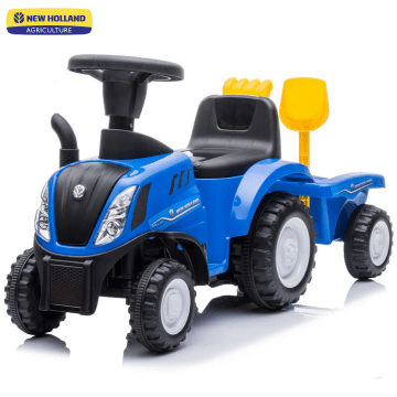 New Holland T7 Foot-to-Floor Tractor with Trailer blue
