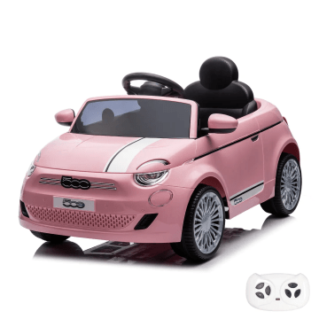 Fiat 500e Electric Kids Car with Remote Control - Pink